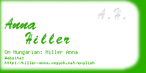 anna hiller business card